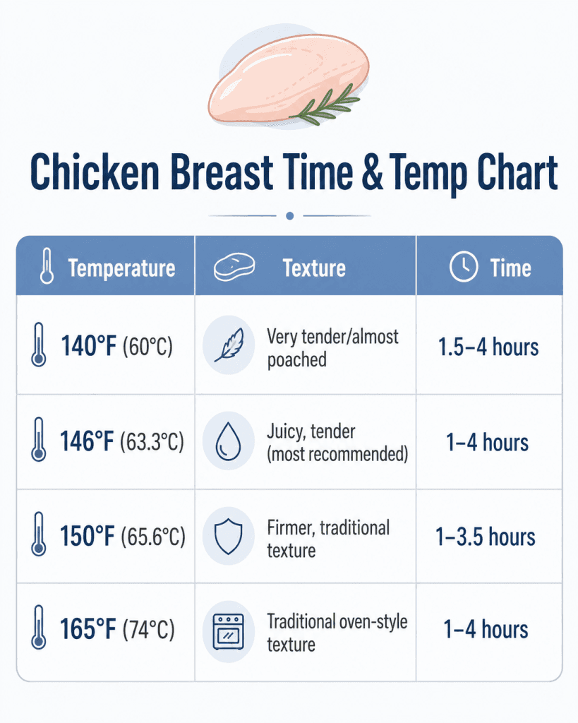 sous vide chicken temperature