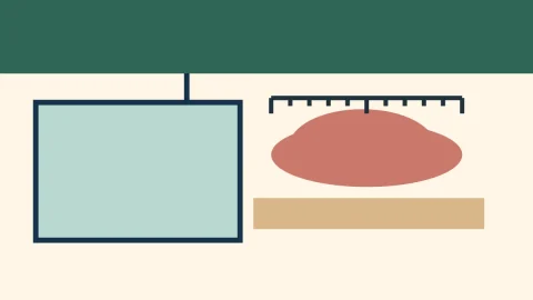 Sous vide pork tenderloin beside a ruler showing its thickest dimension before cooking